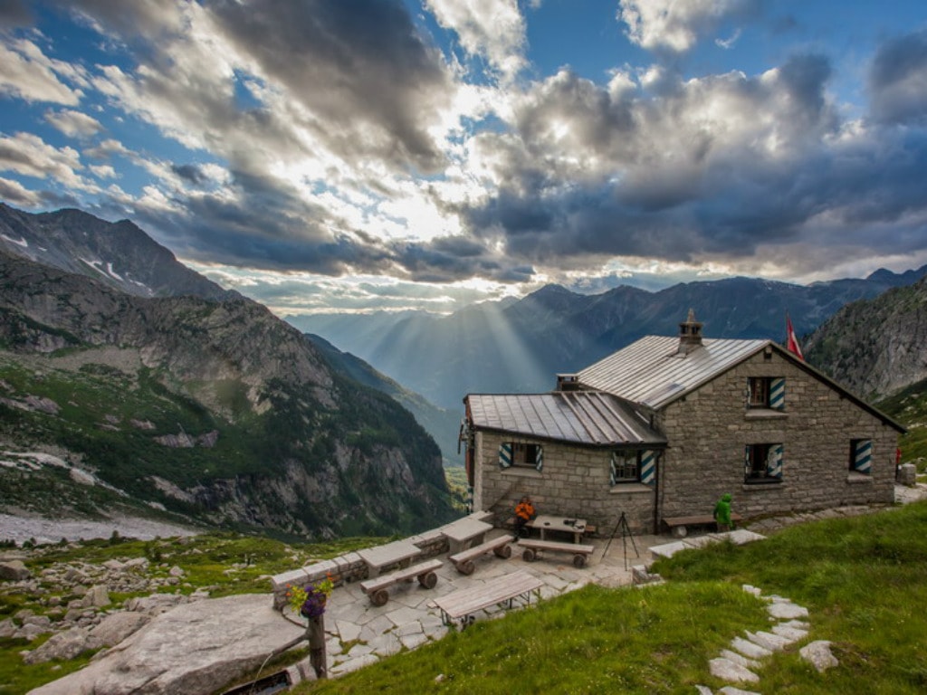 Alpine refuge Sciora